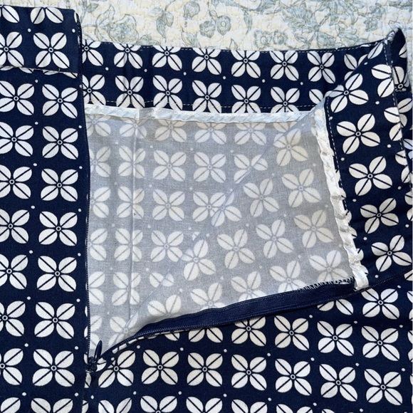 DownEast Blue and White A-Line Skirt Knee-Length (1-140) - Picture 9 of 13